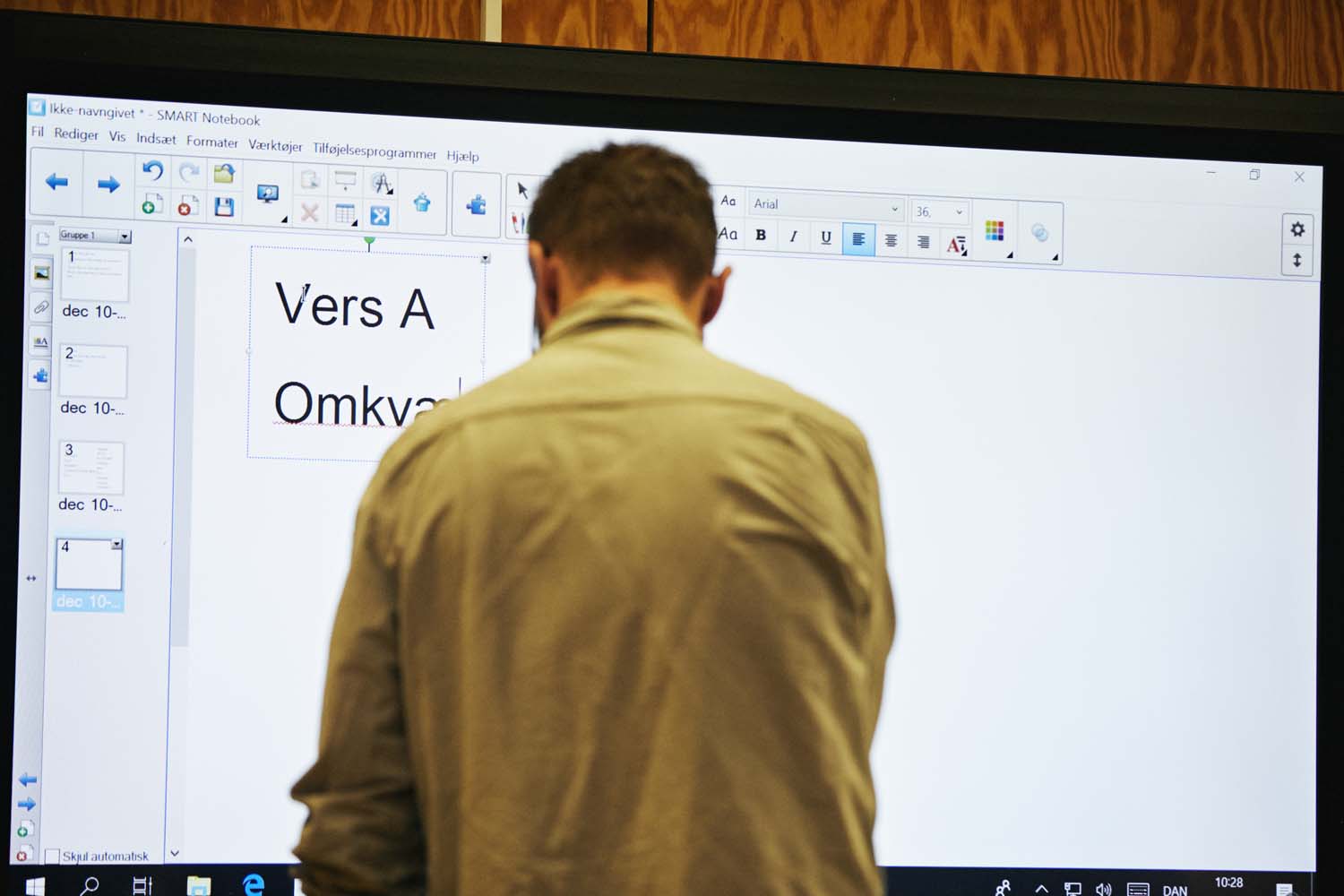 Lærer Smartboard Tavle Undervisning Broe Lærer Smartboard Tavle Undervisning Broe